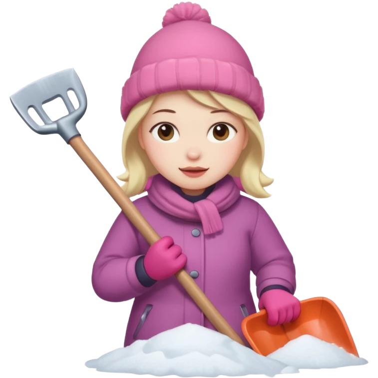 Shoveling snow emoji