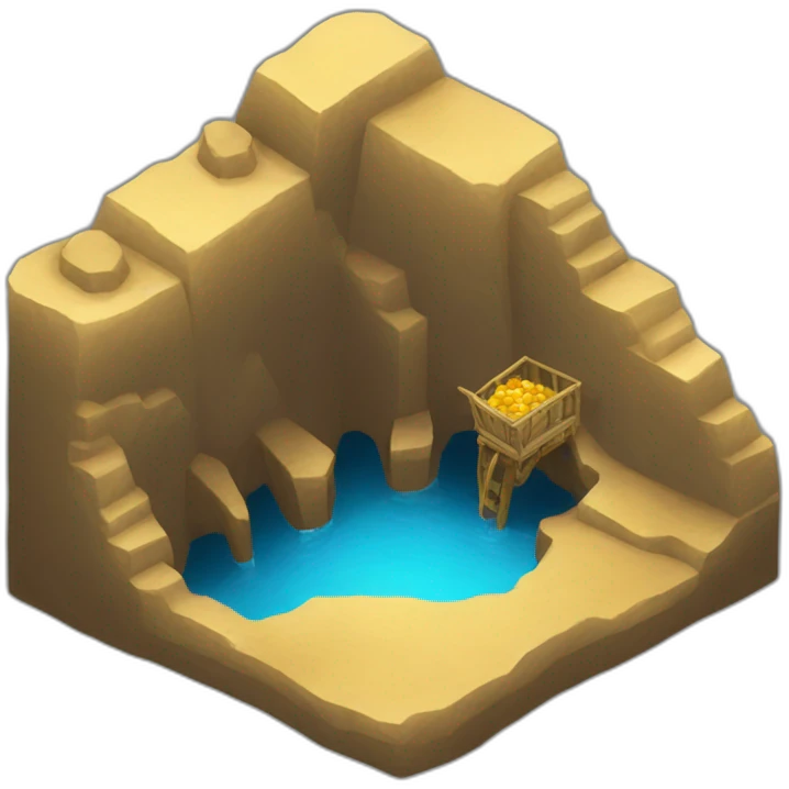 isometric mineshaft gold emoji