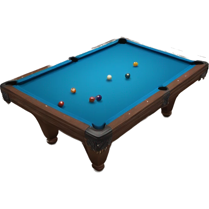 blue coloured pool table emoji