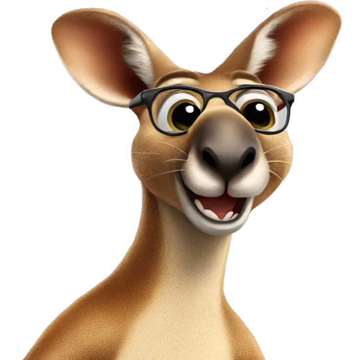 Kangaroo taking selfie emoji