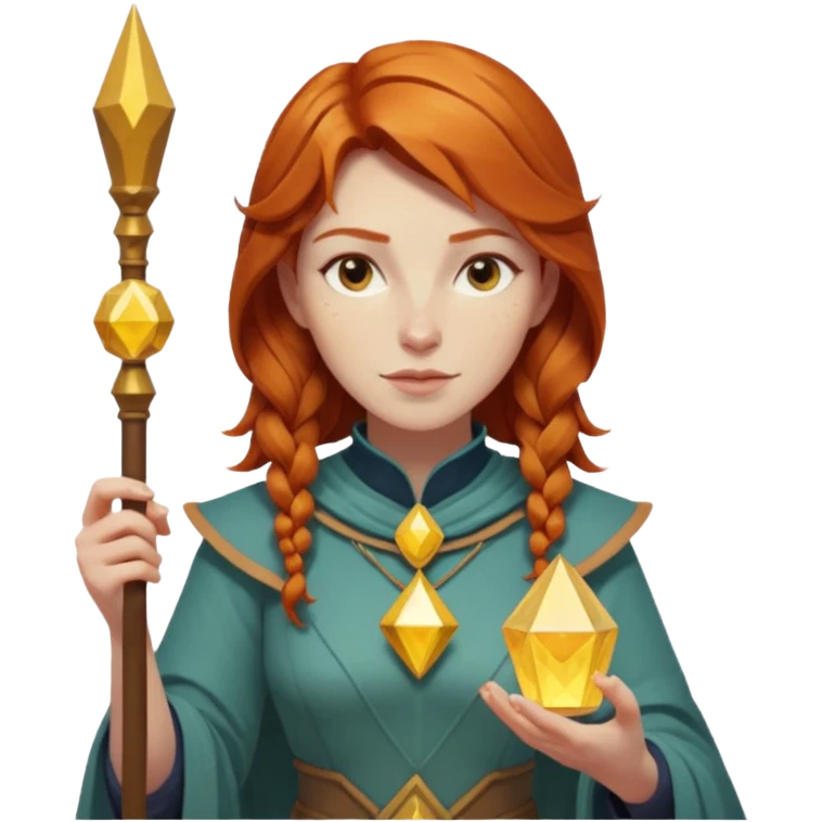 fantasy magic tarot card low poly ginger emoji
