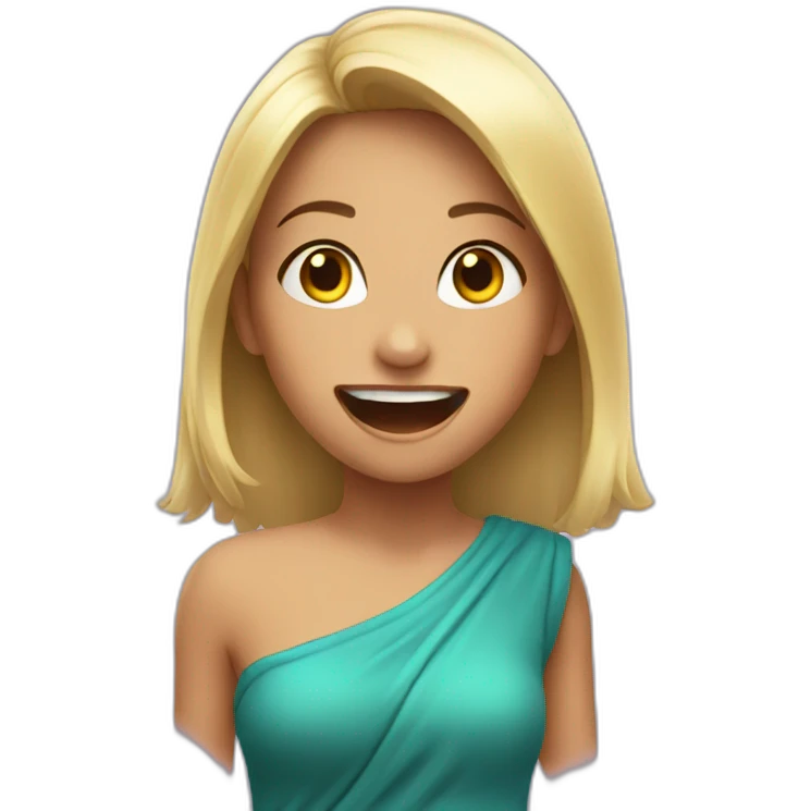 Exited avatar girl emoji