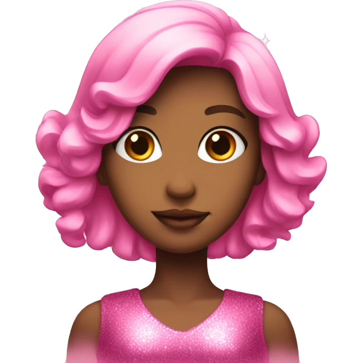  a pink sparkly girl emoji