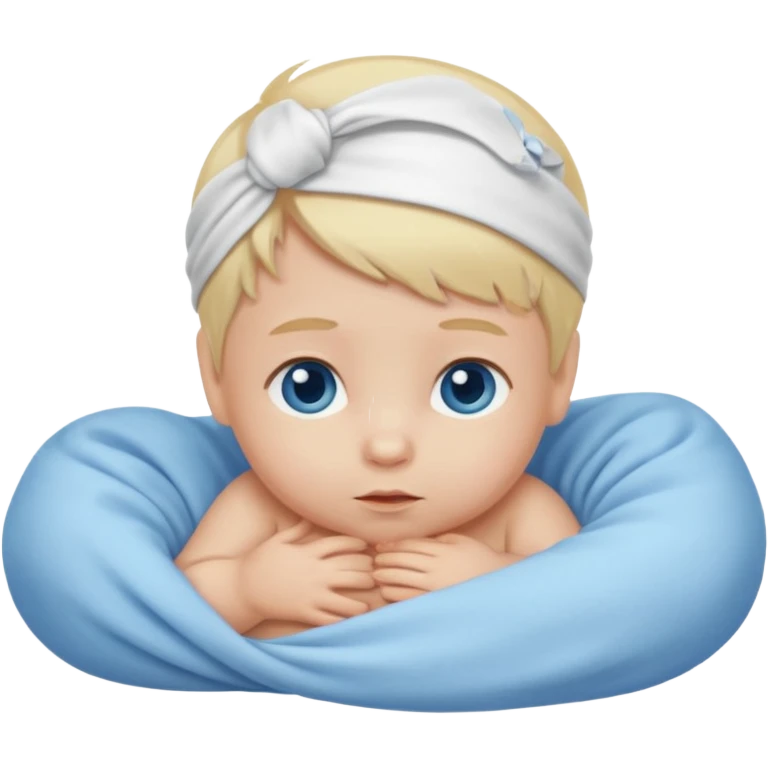 blond blue eye newborn alone emoji