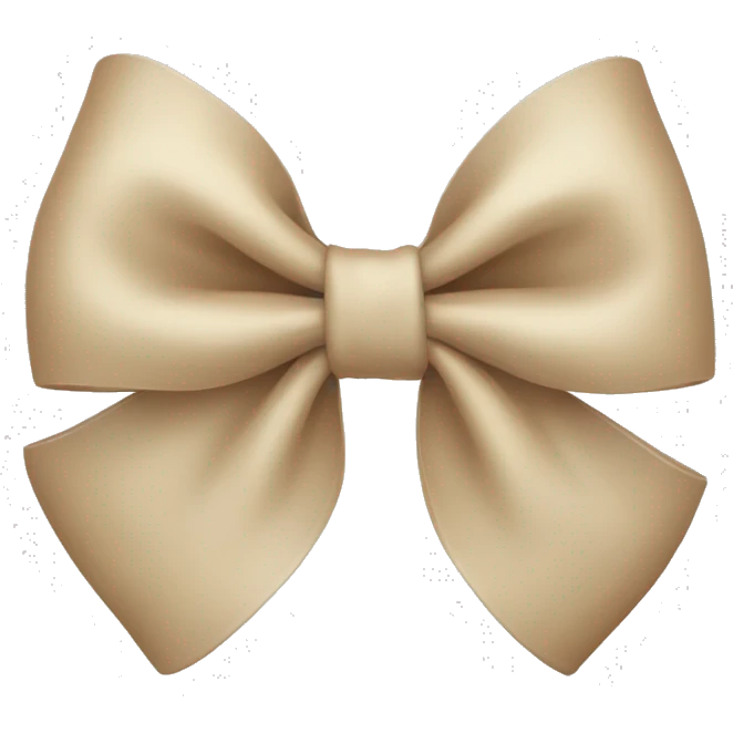beige bow emoji