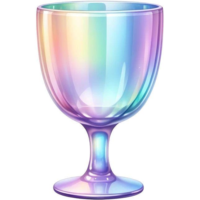 Sparkly glossy Pastel iridescent glass crystal glass cup emoji