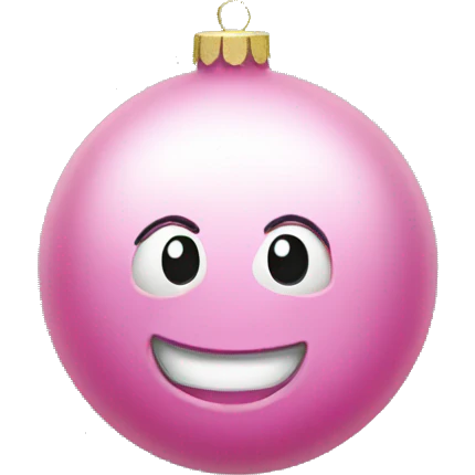 pink christmas ornament emoji