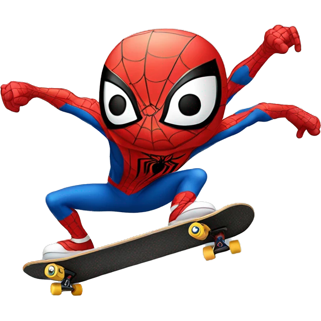 Spider-Man skate boarding  emoji