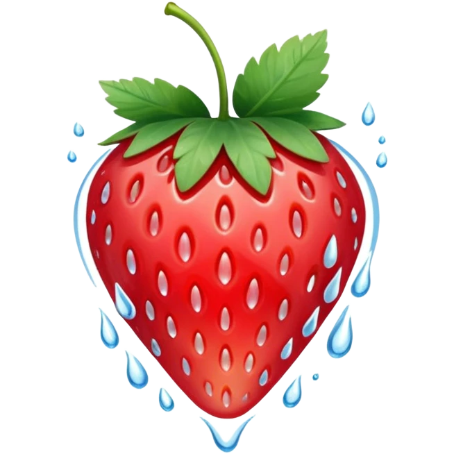 water with strawberry slice emoji