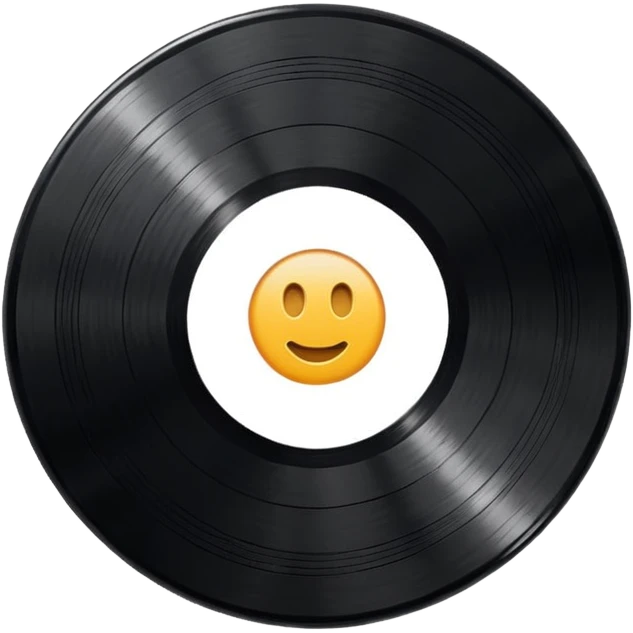 black vinyl record emoji