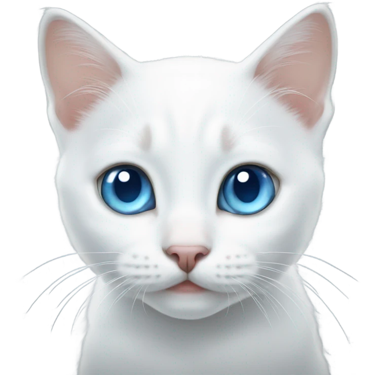 White kitten with blue eyes emoji