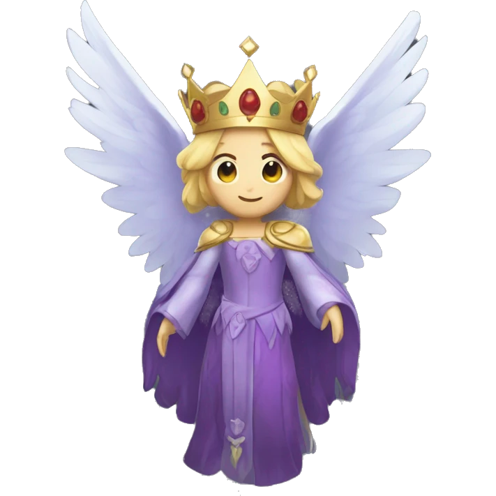 a emoji for discord named FL4V with wings and a crown on the letter F and the server hennway emoji