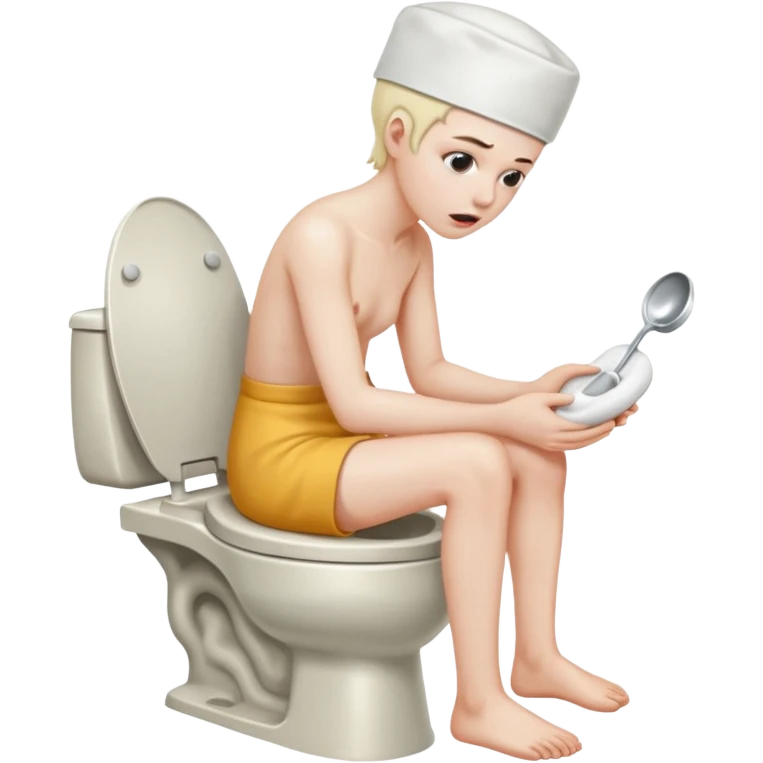 someone receiving a lobotomy while on the toilet emoji