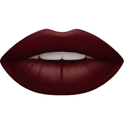 Dark red lipstick emoji