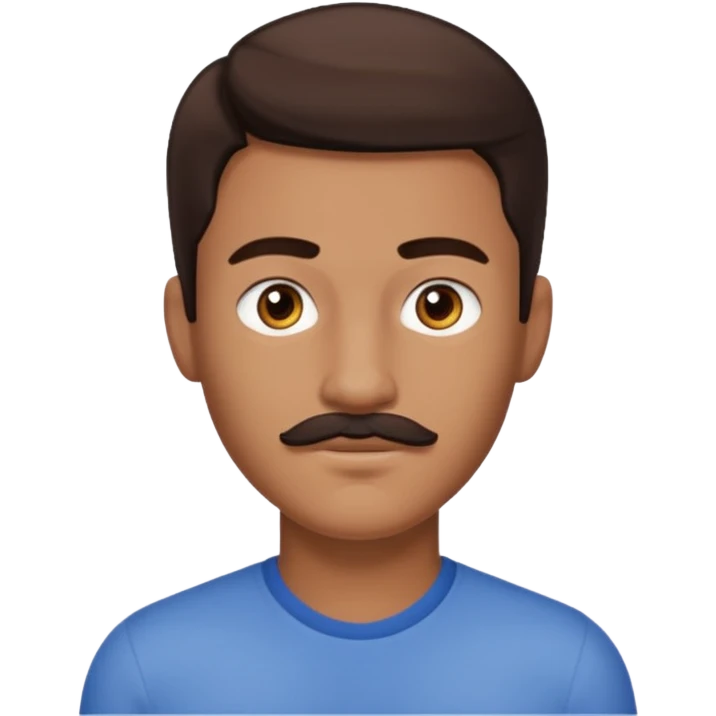 Josh Levi (b.1998) with dark brown hair and thin mustache  emoji