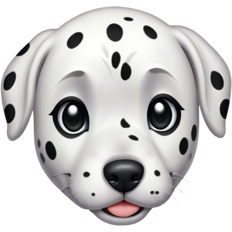 dalmatian with black eye emoji