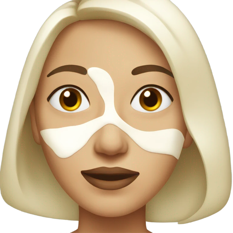 Women with cream on face emoji
