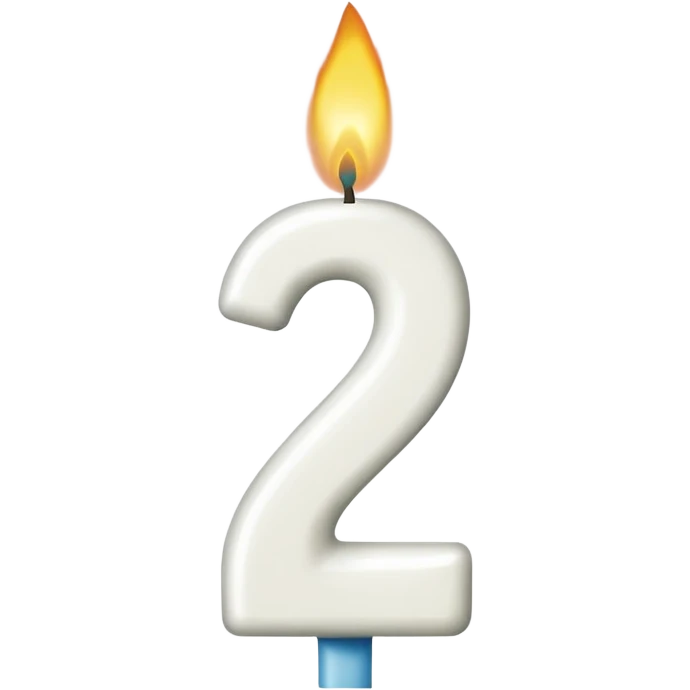 Number 2 birthday candle  emoji