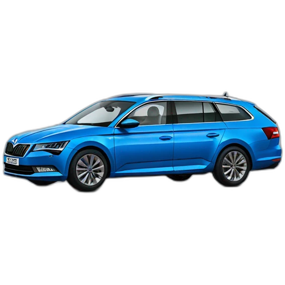 blue skoda superb combi emoji