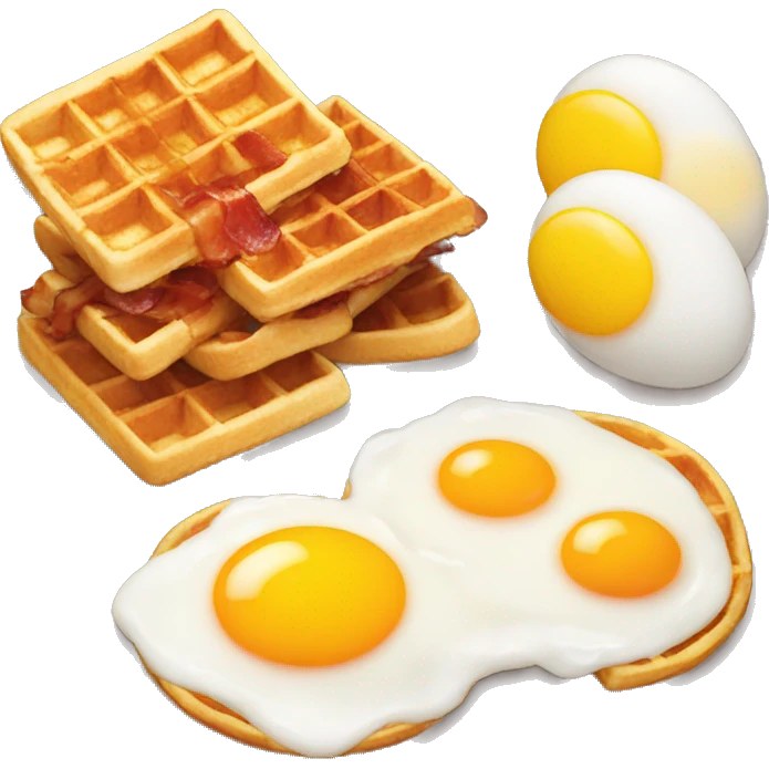 Eggs bacon and waffles emoji