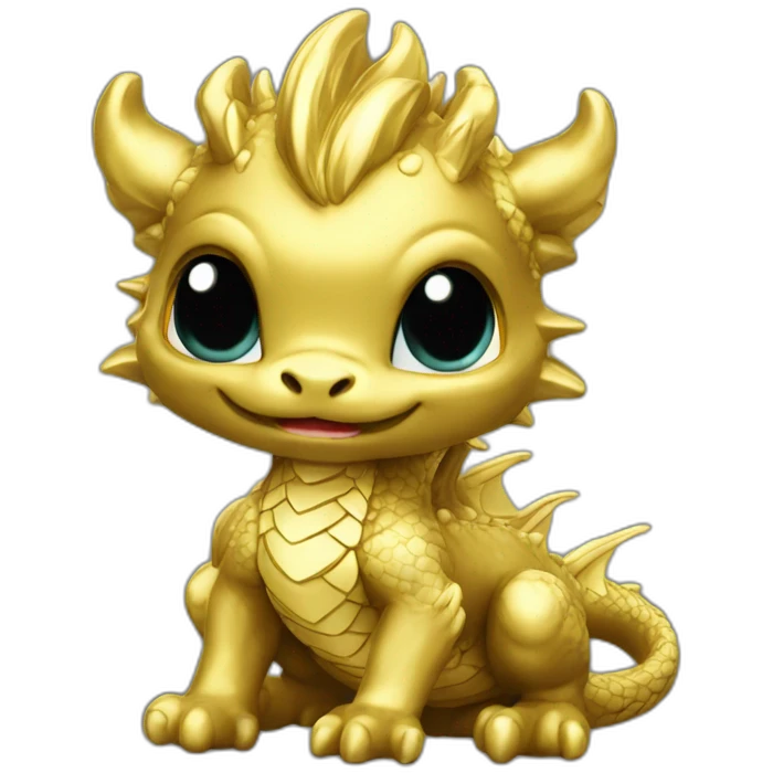 dragon cute BAROQUE gold emoji