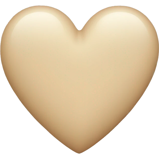 beige heart emoji