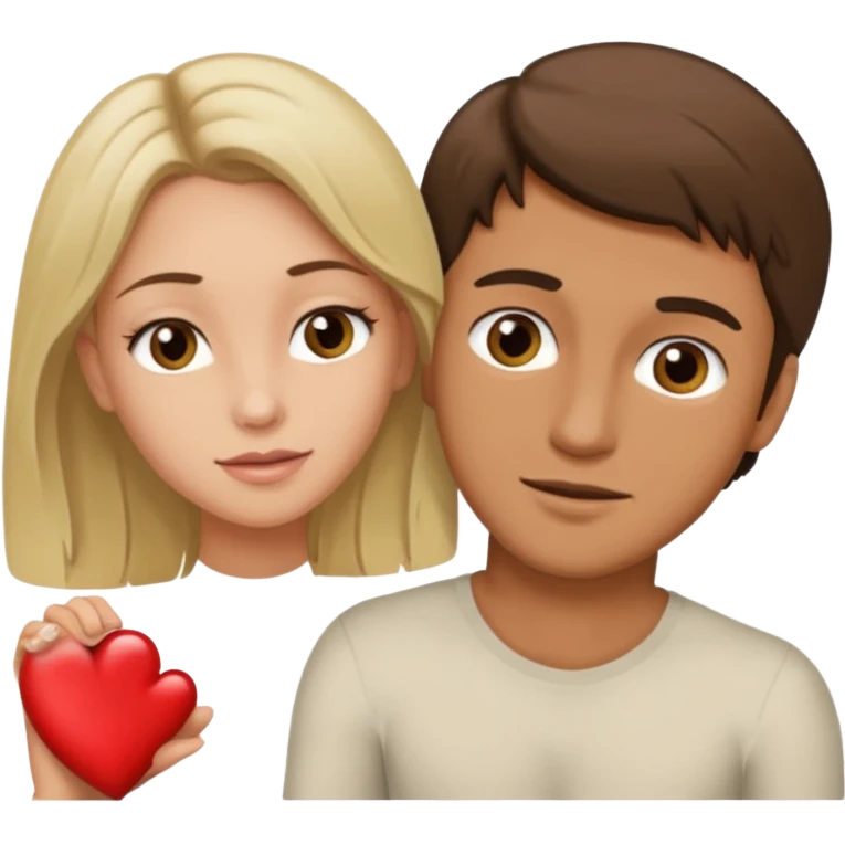 Light brown brunette man having sex with white blonde woman hazel eyes  emoji