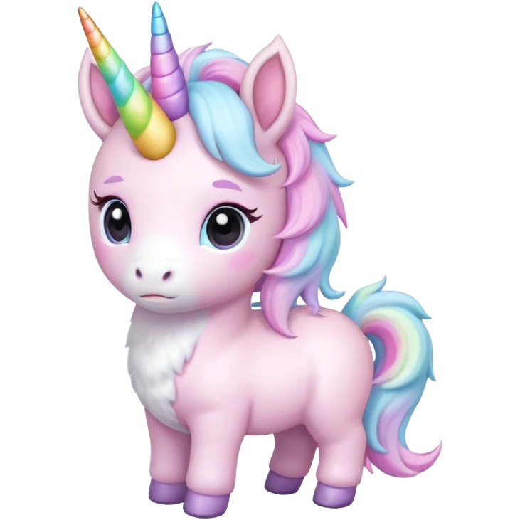 baby unicorn, chibi full body emoji
