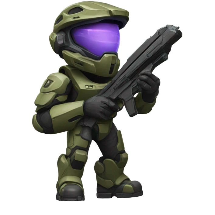 Halo elite holding a grunt emoji