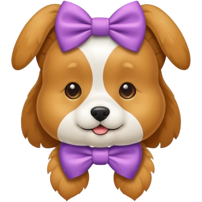 Dog with bow emoji