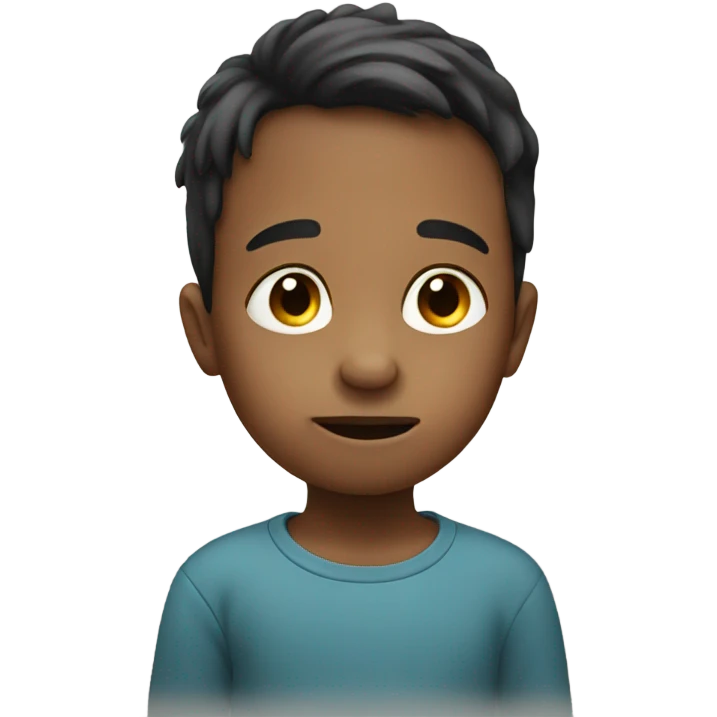 Child with a finger in his nose  emoji