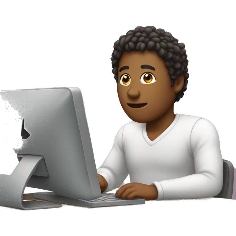 Sitting in front of a pc emoji