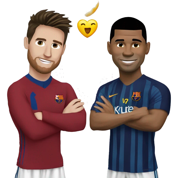 Messi love ronaldo emoji