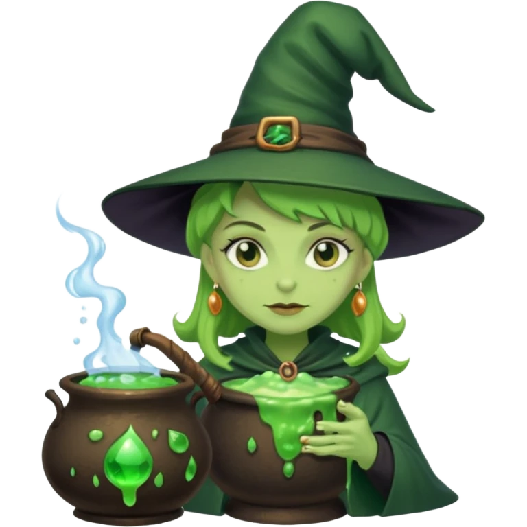 green witch cooking potion emoji