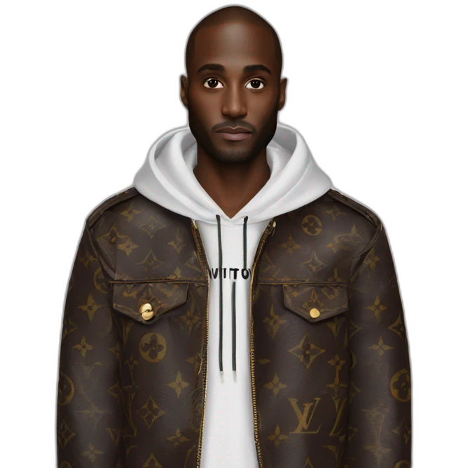 Virgil Abloh with louis Vuitton jacket emoji