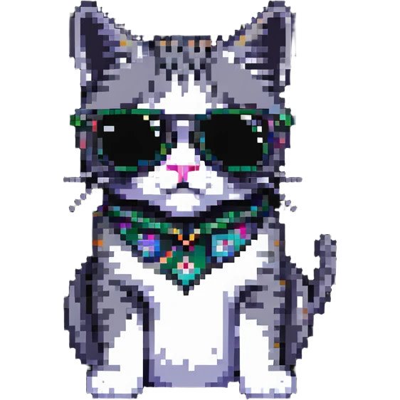 cool cat with dark sunglasses emoji