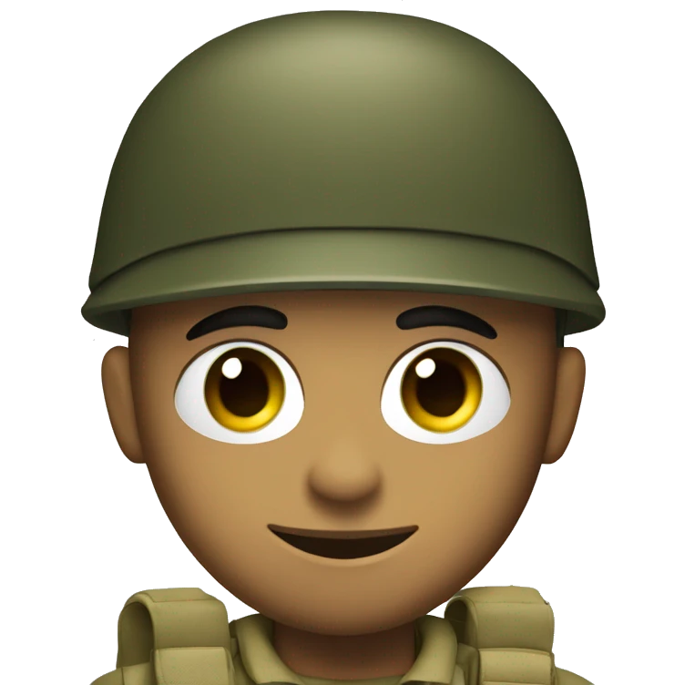 An Israel Defense Forces soldier holding an Israeli flag emoji