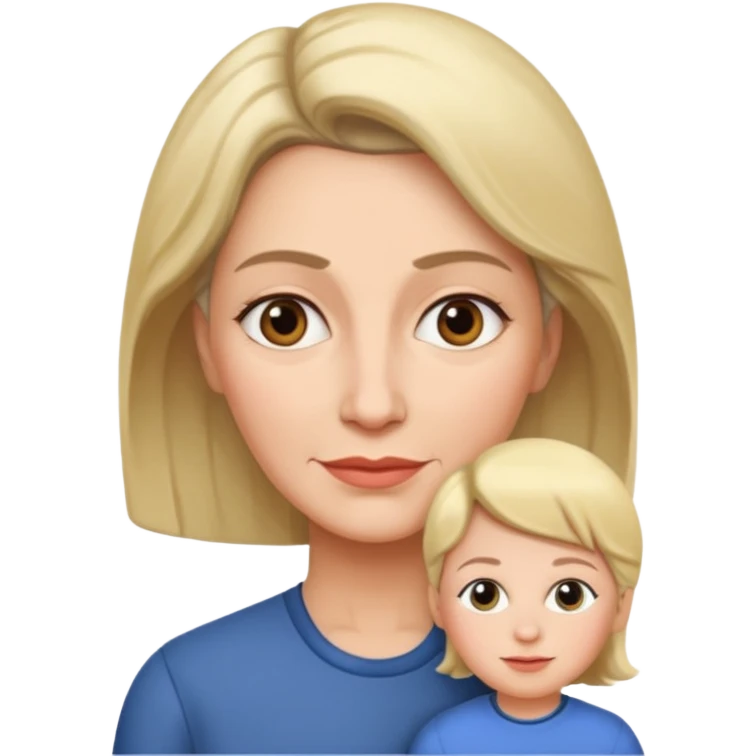just like the last one but make the mother taller  and older with a side part emoji