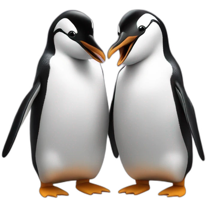 3 penguins cheering emoji