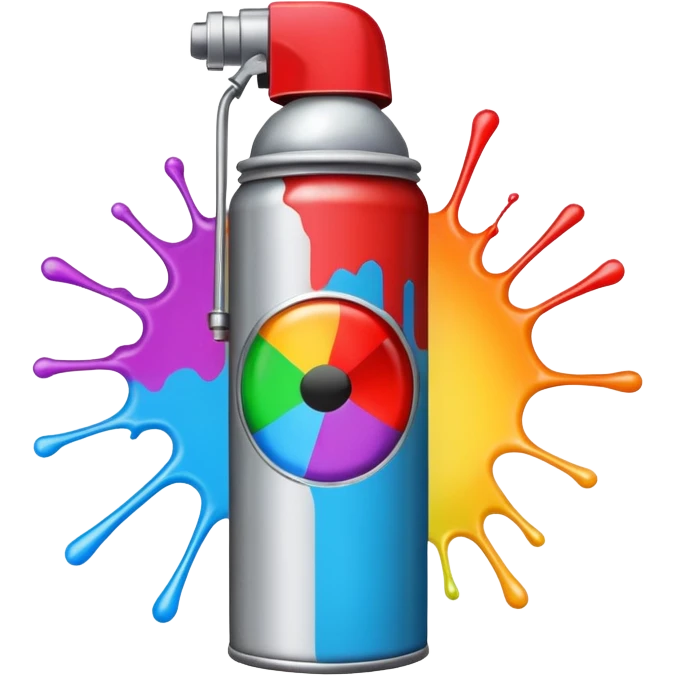 aerosol with a sticker   emoji