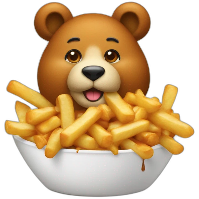 nounours sur poutine emoji