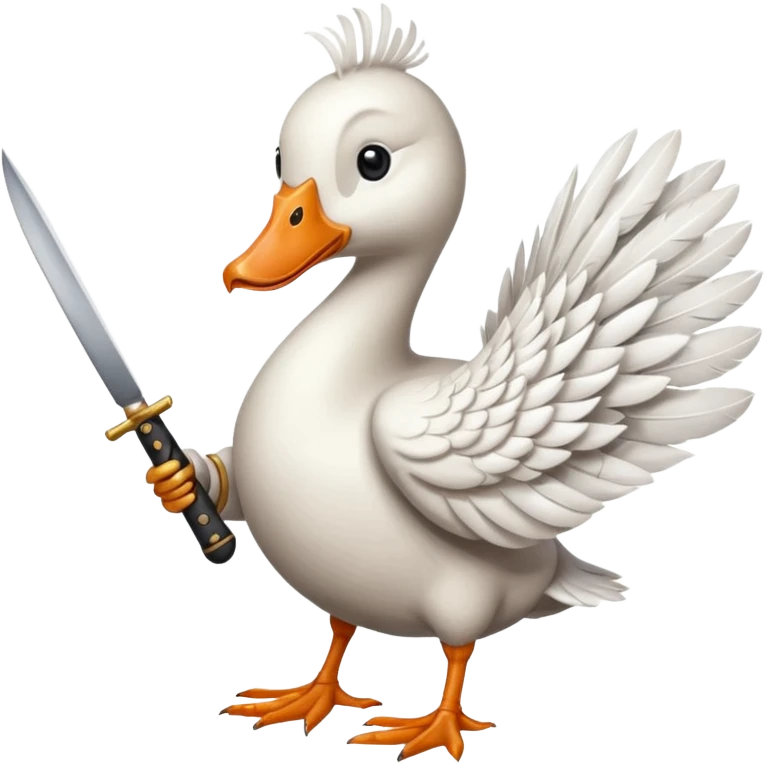 Goose with a knife  emoji