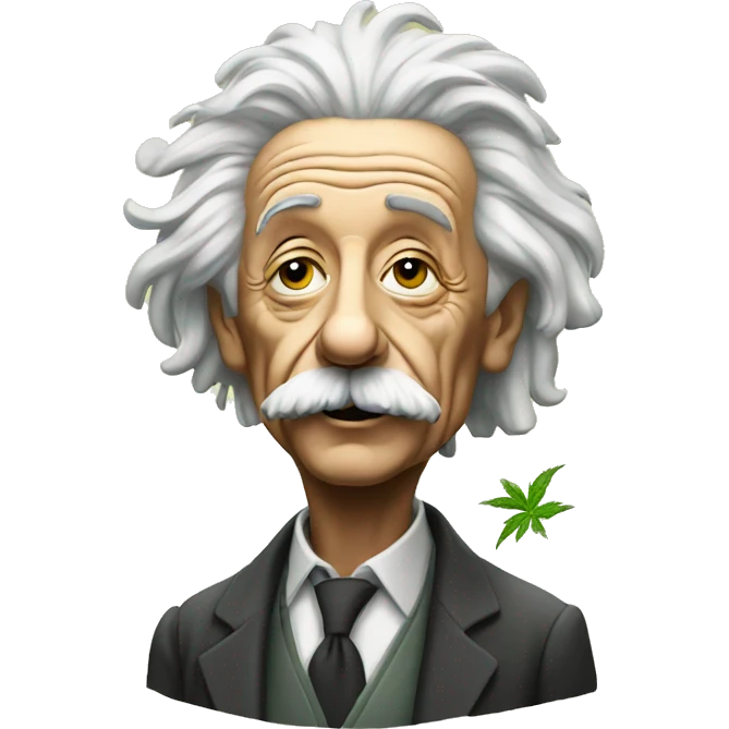 Einstein smoking weed emoji