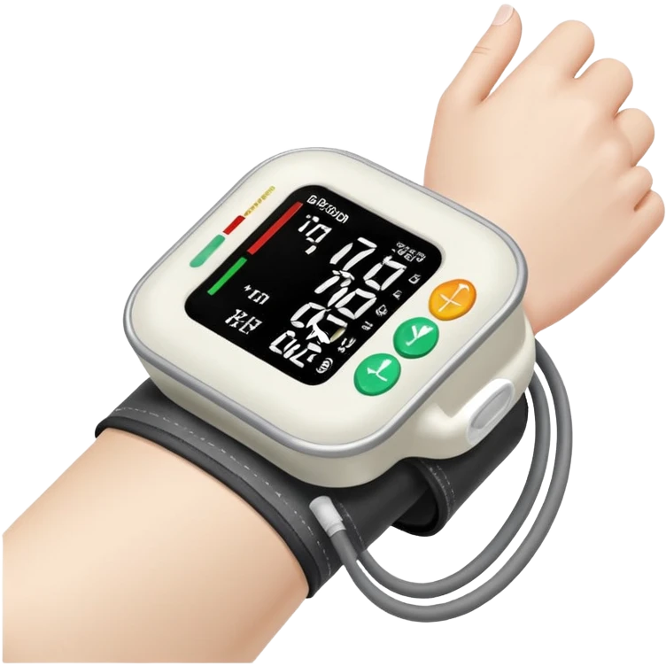 blood pressure cuff on arm emoji