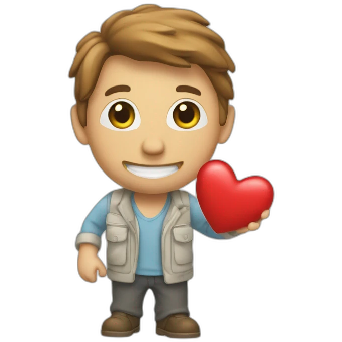 Un pouce entouré de coeur emoji