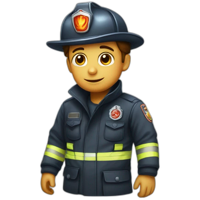 pompier en tenue de feu emoji