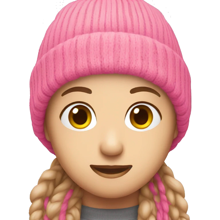 just pink beanie hat emoji