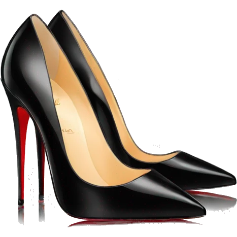 two High heels black louboutin emoji