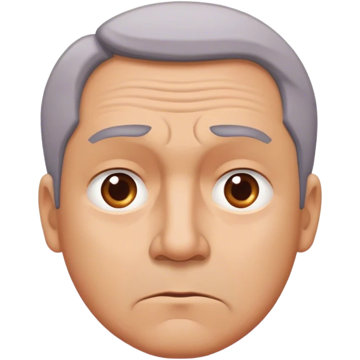 고민있는 40대 남성 emoji