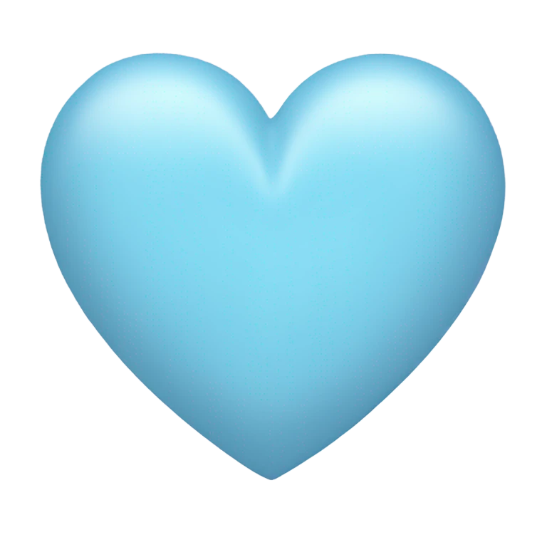 Pastel blue heart emoji
